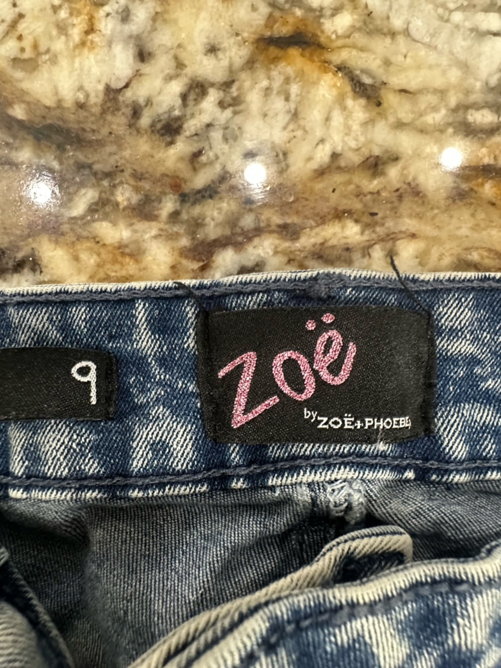 Zoe by ZOE+PHOEBE Acid Wash Denim Shorts - Blue